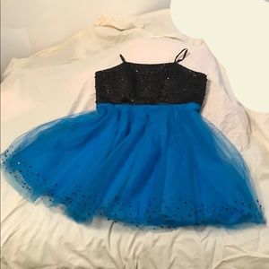 Vintage black and blue dress